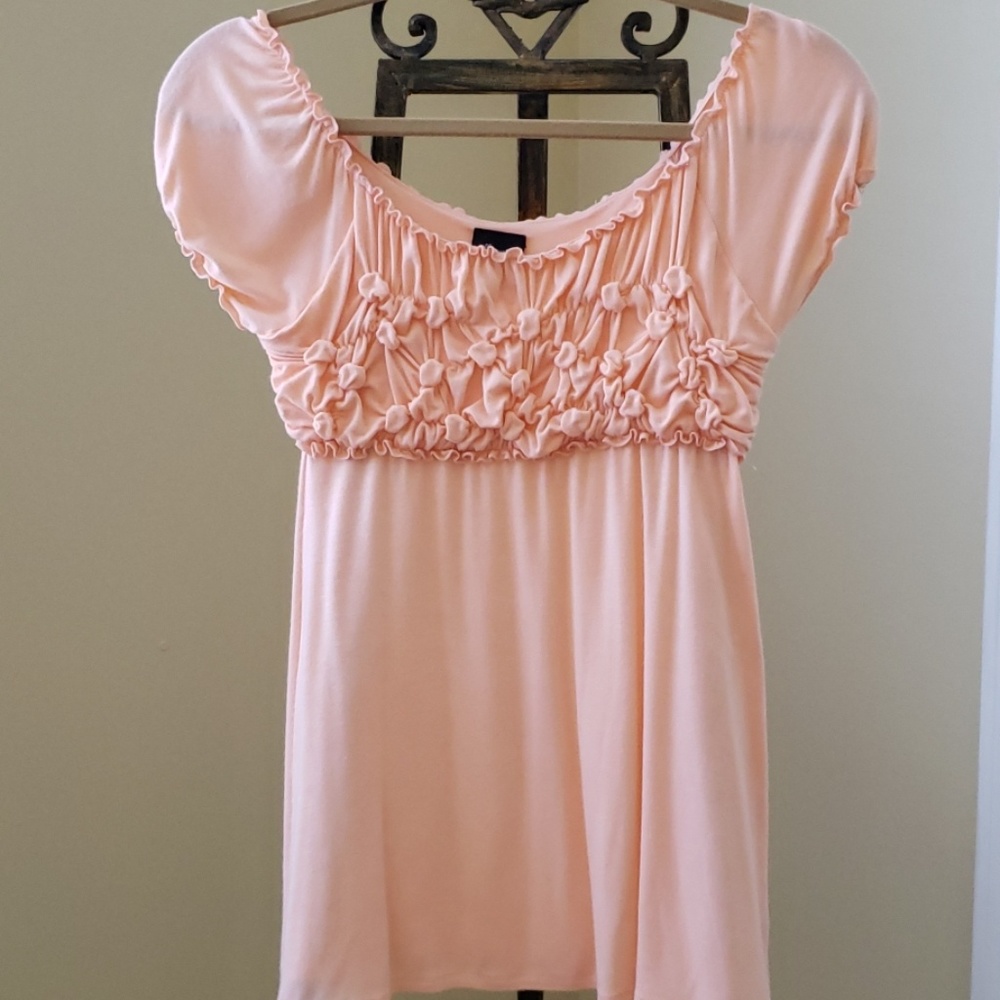 Willie Smith Womens Apricot Blouse Med